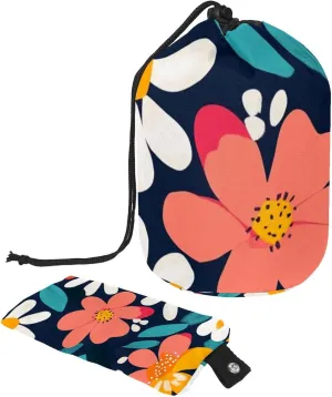2 Pcs Cosmetic Bag bucket Travel Makeup Bags Large Capacity Soft Waterproof Portable Drawstring Cosmetic Bag, Abstract Cute Style Flowers 51