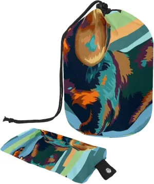 2 Pcs Cosmetic Bag bucket Travel Makeup Bags Large Capacity Soft Waterproof Portable Drawstring Cosmetic Bag, Art Abstract Dachshund Dog