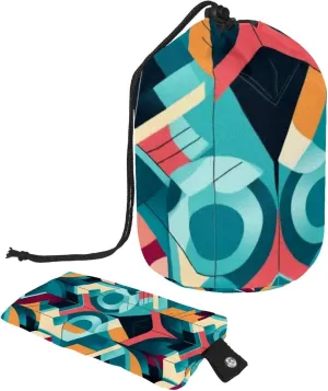 2 Pcs Cosmetic Bag bucket Travel Makeup Bags Large Capacity Soft Waterproof Portable Drawstring Cosmetic Bag, Art Abstract Geometry