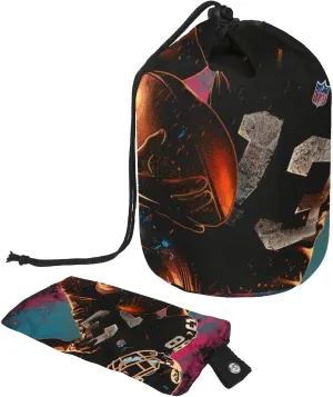 2 Pcs Cosmetic Bag bucket Travel Makeup Bags Large Capacity Soft Waterproof Portable Drawstring Cosmetic Bag, Art Players Football
