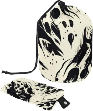2 Pcs Cosmetic Bag bucket Travel Makeup Bags Large Capacity Soft Waterproof Portable Drawstring Cosmetic Bag, Cool Abstract Graffiti Claw