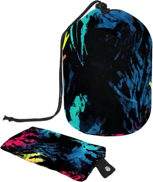 2 Pcs Cosmetic Bag bucket Travel Makeup Bags Large Capacity Soft Waterproof Portable Drawstring Cosmetic Bag, Cool Horror Paw Print Pop Art