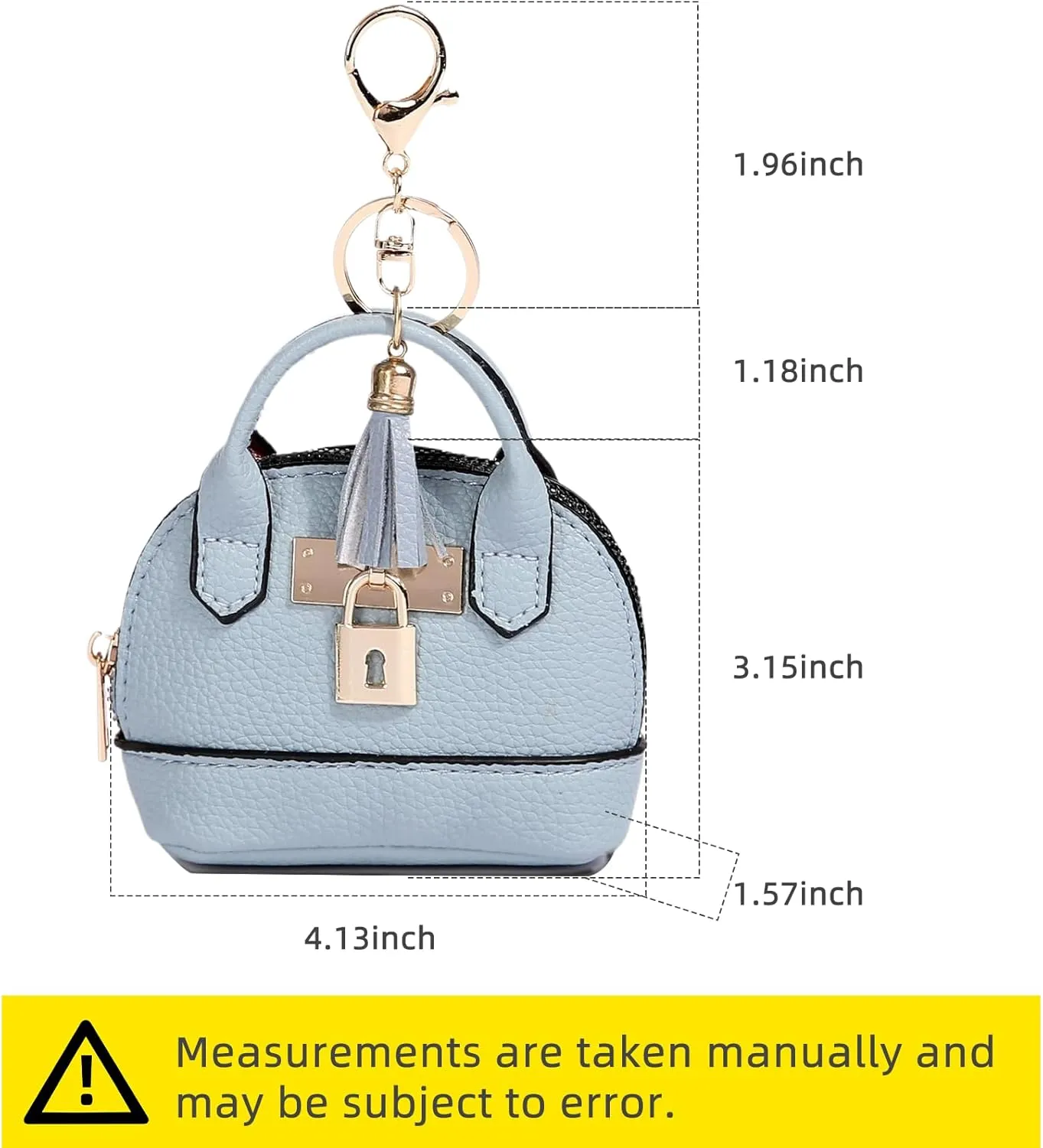 2 PCS Cute Mini Tote Bag Keychain for Women PU Leather Mini Backpack Purse Keychain Little Cosmetic Bag Key Lipstick Card Data Cable Organizer