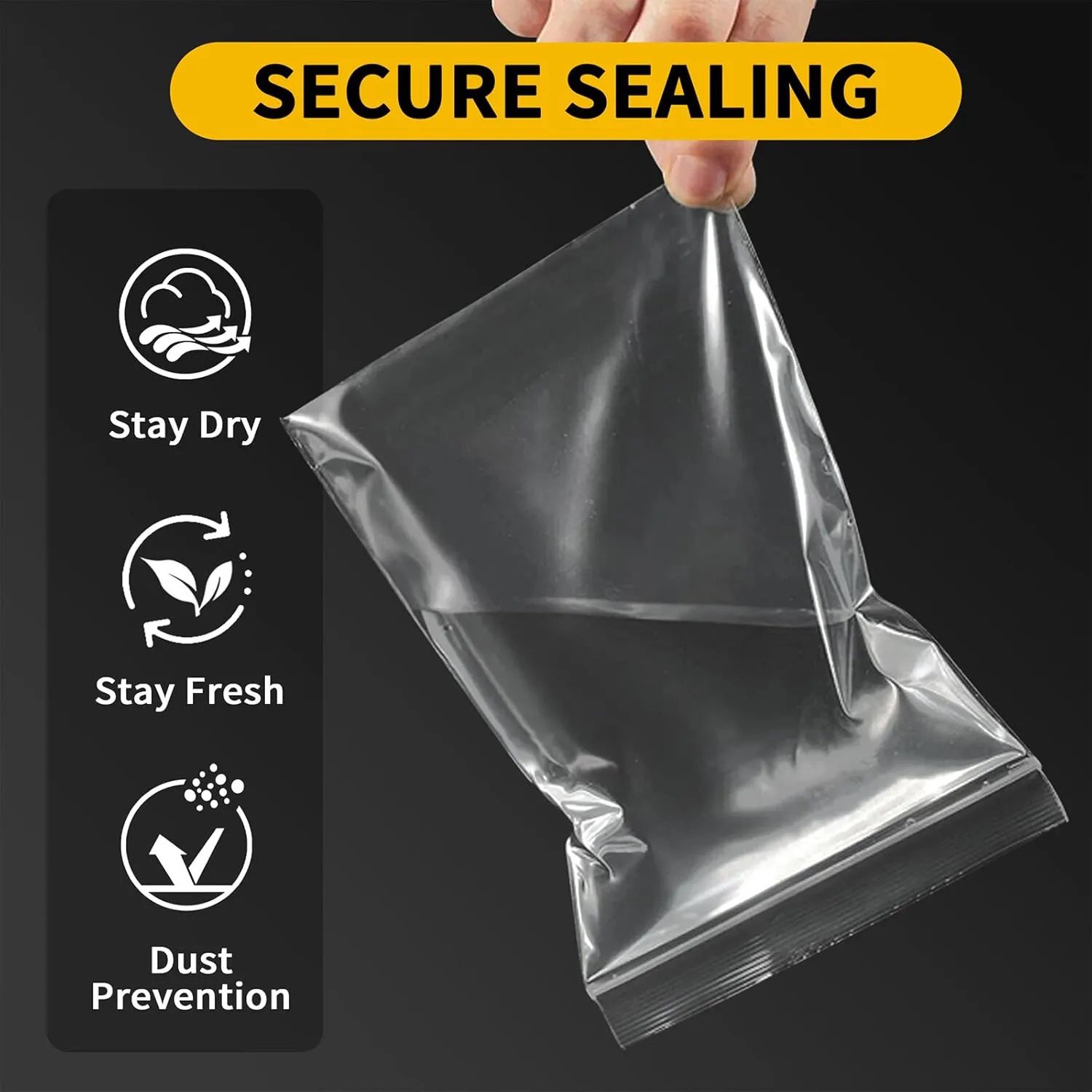 200 Pack Small Plastic Bags For Jewelry, Mini Baggies 4 Assorted Sizes. 2x3 3x3 3x5 4x6 Inch 2 Mil Thick Poly Zipper Lock Bags Clear for Jewelry, Bead, Toy Piece, Pill, Snack Storage. PP Resealable