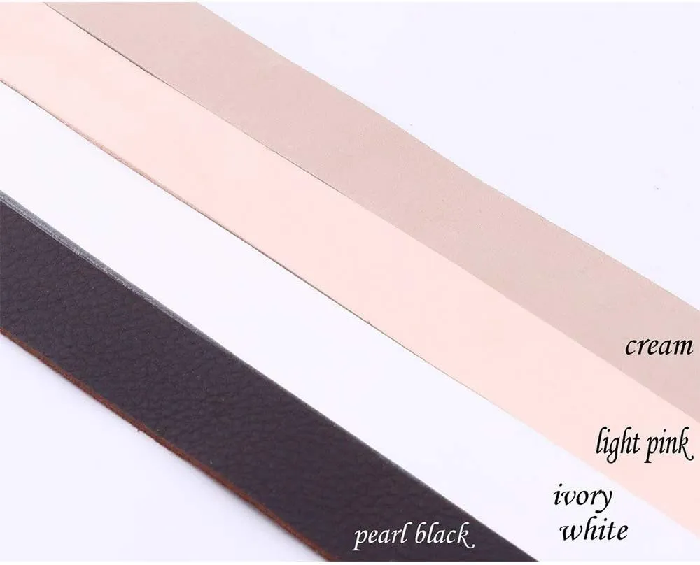 3/4" Full Grain Leather Purse Strap,Leather for Belt,Italian Natural Leather,Flat Calf Leather Strip,Cowhide Leather Handle,Leather Bag Straps 60" (Saddle Brown)