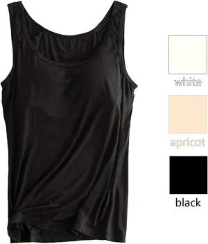 AliChan Womens 3*Tank Tops(L, Black/White/Apricot), and Blazer(M, Dark Navy)