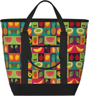 Art Style Fruit Women's tote bags and reusable women's beach bags are suitable for travel insulation and cooling bags.