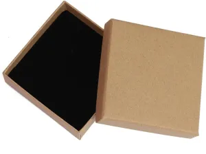 Bags Kraft Paper Jewelry Boxes Fine Women Case Vintage Brown Black Birthday Party Wedding Ring Necklace Box 9x9x3cm 1PC - (Color: 2)