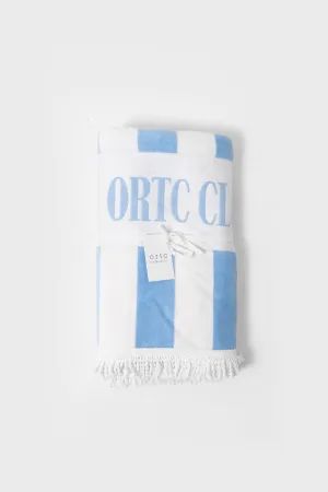 Beach Towel Blue and White Stripes