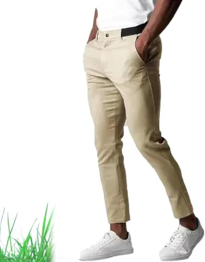 Bizgent Active Chinos, Active Chinos Pants, Mens Chinos Slim Fit Stretch Skinny Tapered Dress Pants Casual Solid Trousers