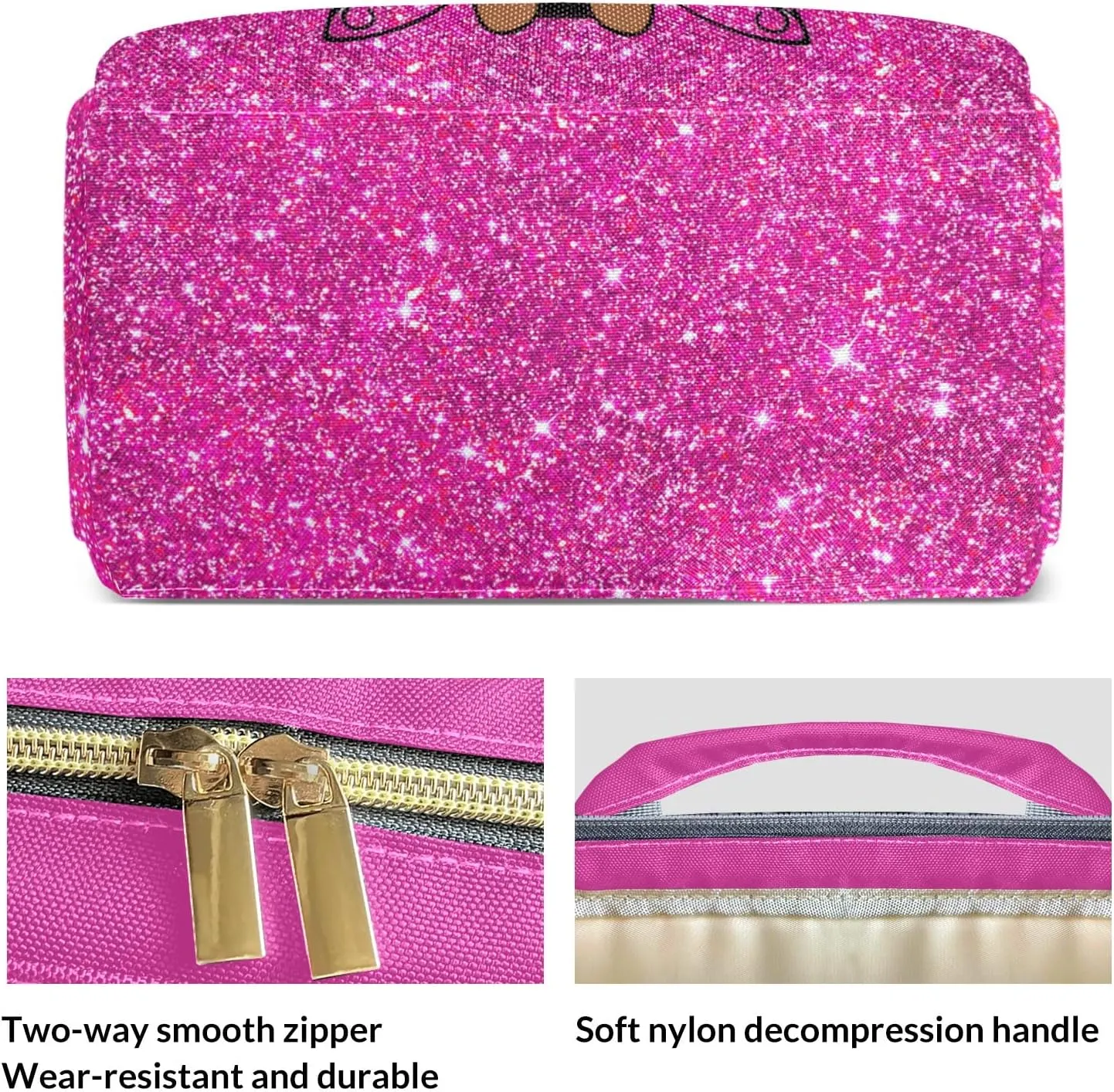 Bling Glitter Print Mummy Bags Custom Personalized with Name Diaper Bags Backpack Nappy Bag Gifts