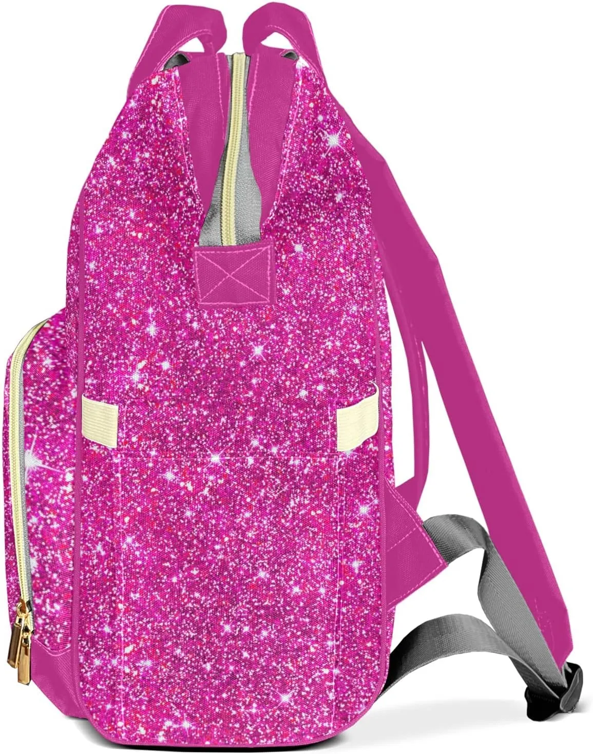 Bling Glitter Print Mummy Bags Custom Personalized with Name Diaper Bags Backpack Nappy Bag Gifts