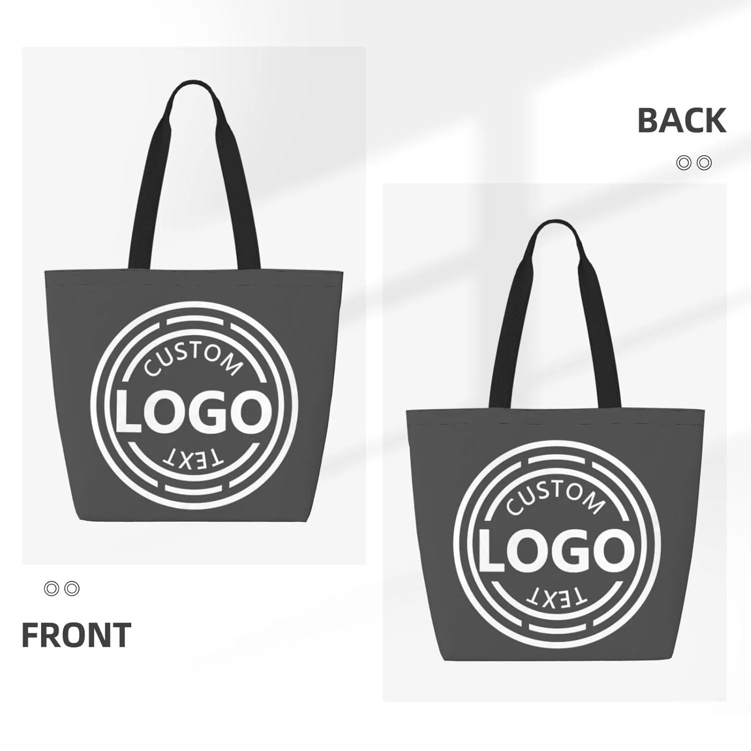 Bulk Custom Tote Bags with Logo Custom Paper Reusable Shopping Bag Add Your Picture Text Personalized Gifts
