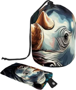 Bush Rhino 41 Travel Cosmetic Bags Makeup Bag for Women, Foldable Drawstring Travel Cosmetic Bags, Portable Toiletry Bucket Bag