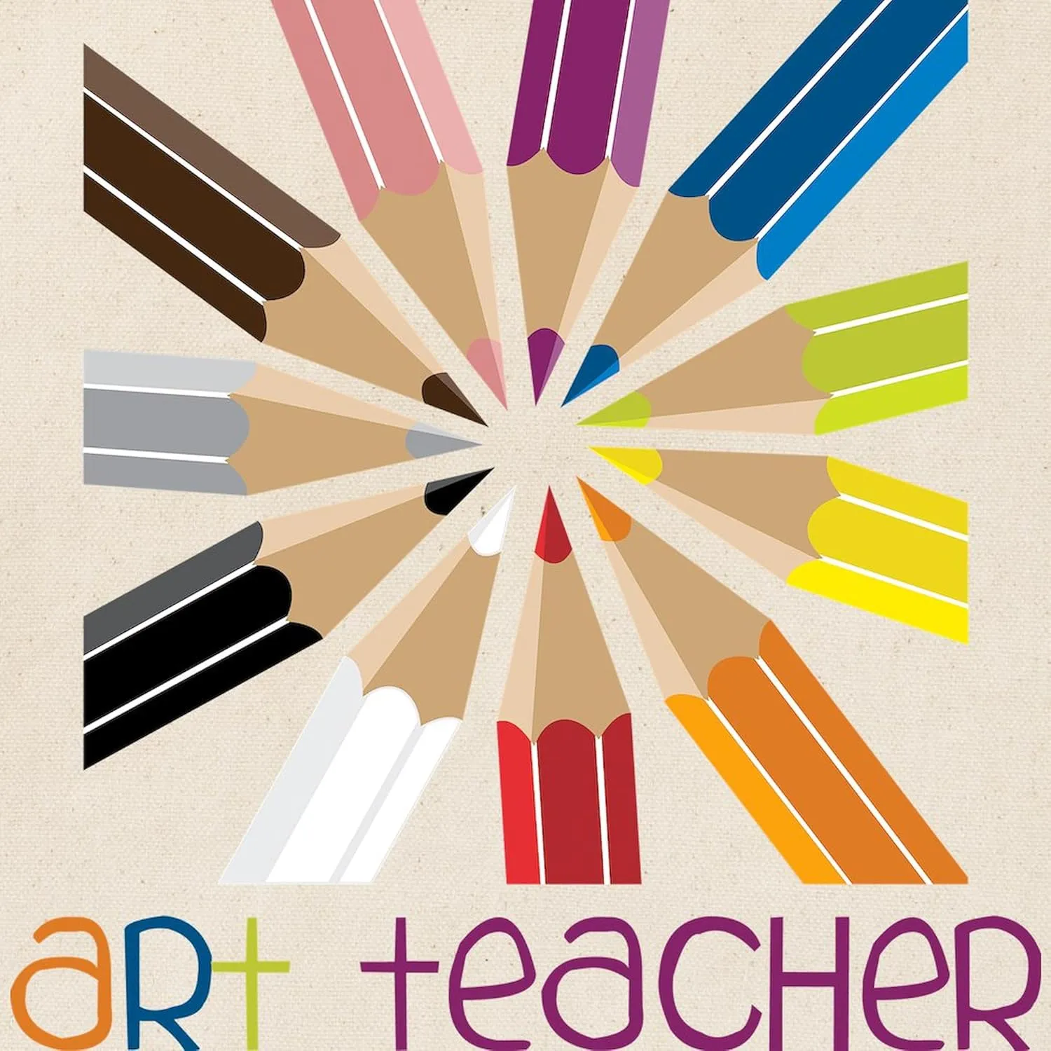 CafePress Art Teacher Tote Bag Natural Canvas Tote Bag, Reusable Shopping Bag