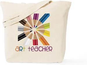 CafePress Art Teacher Tote Bag Natural Canvas Tote Bag, Reusable Shopping Bag