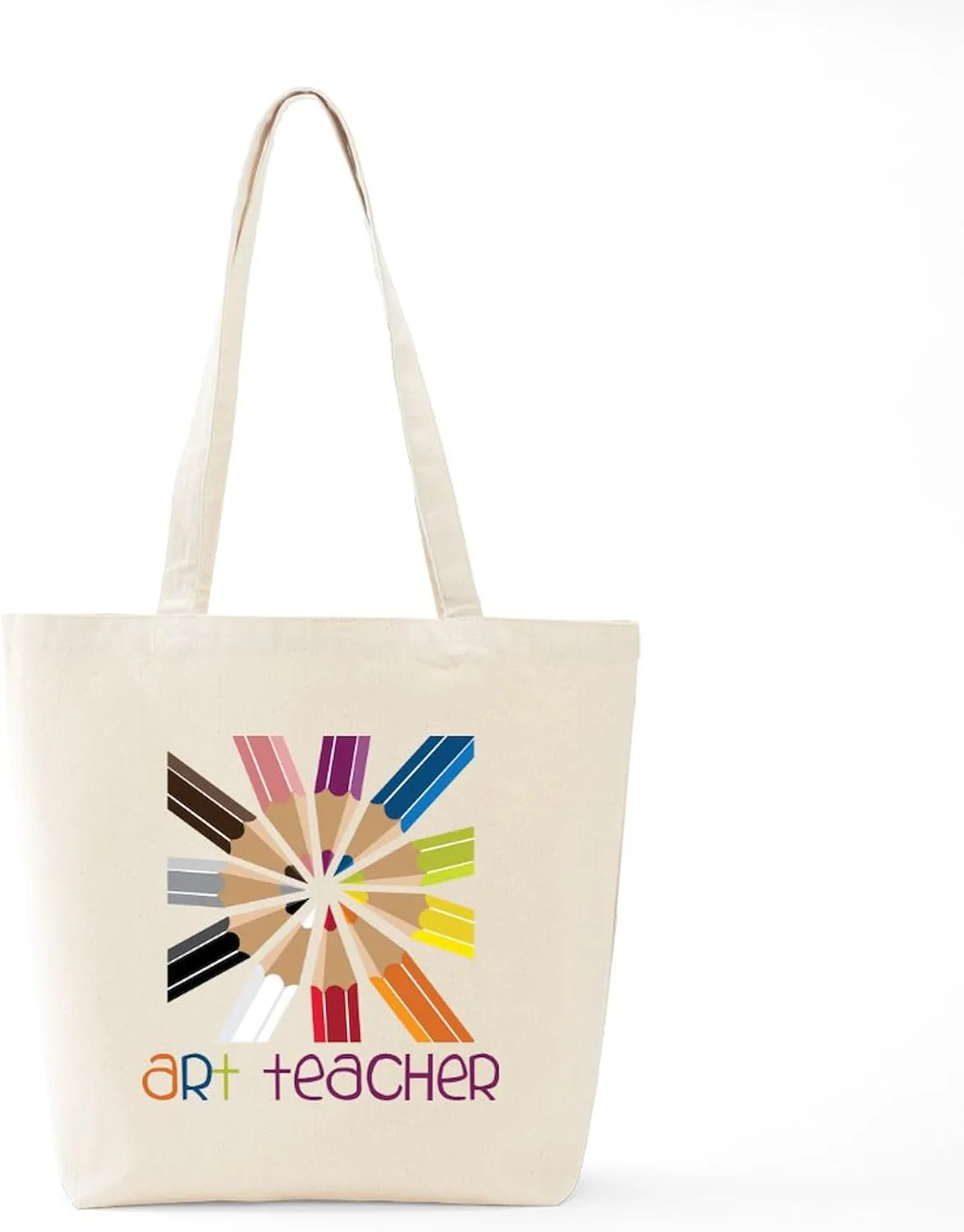 CafePress Art Teacher Tote Bag Natural Canvas Tote Bag, Reusable Shopping Bag