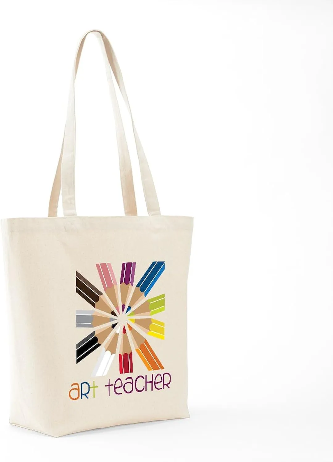 CafePress Art Teacher Tote Bag Natural Canvas Tote Bag, Reusable Shopping Bag