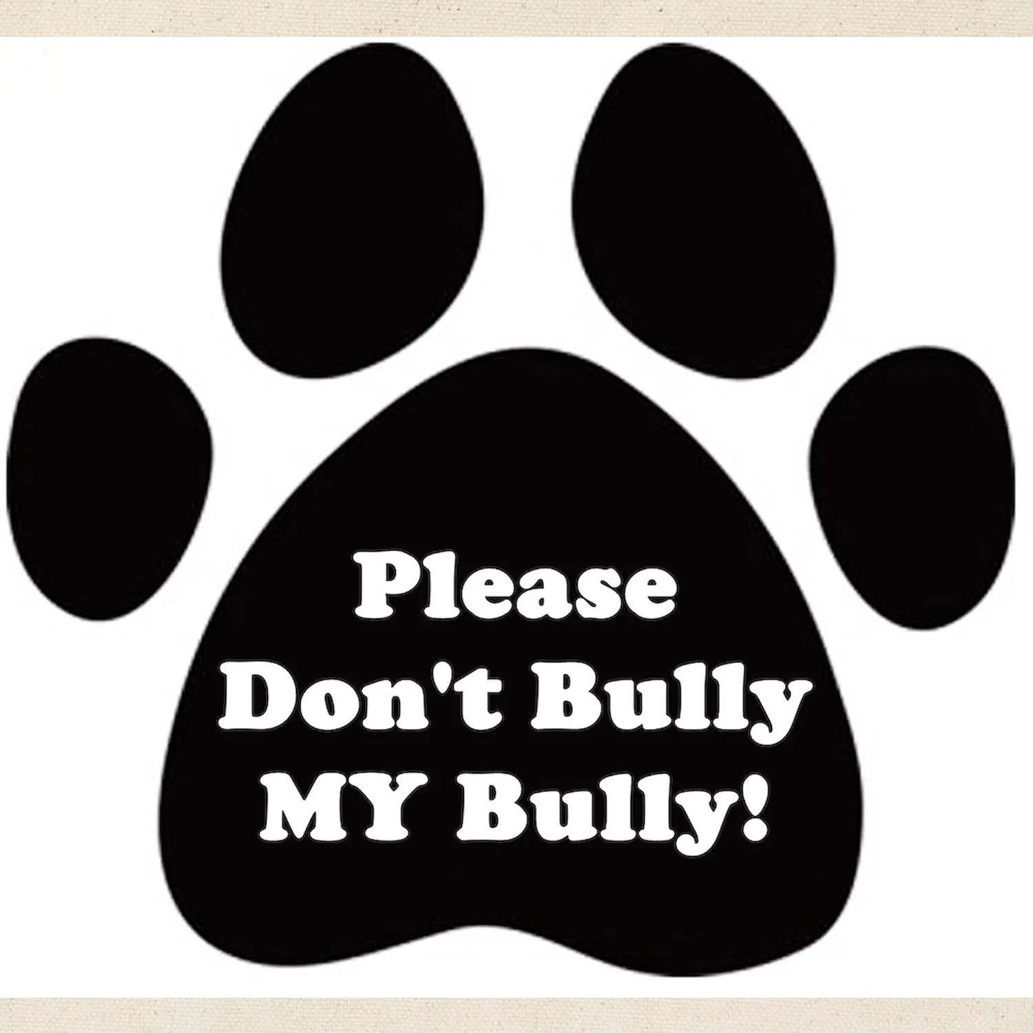 CafePress Dont Bully MY Bully Pitbull Lovers Tote Bag Natural Canvas Tote Bag, Reusable Shopping Bag