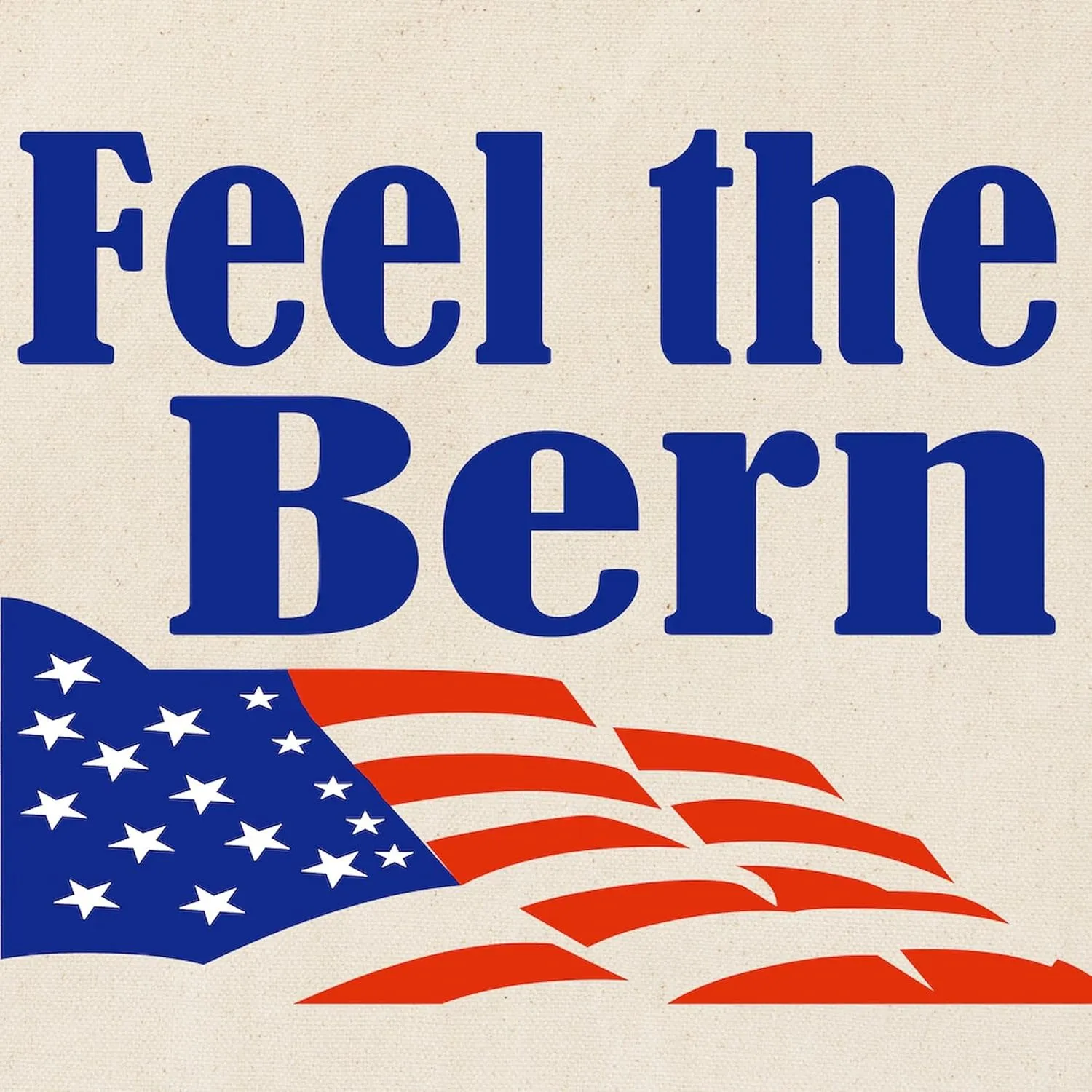 CafePress Feel The Bern Tote Bag Natural Canvas Tote Bag, Reusable Shopping Bag