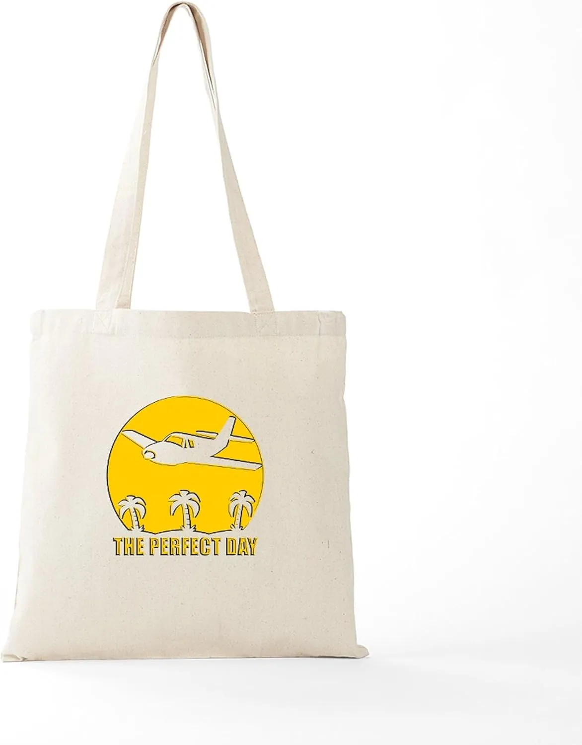 CafePress Fun Airplane Design Tote Bag Natural Canvas Tote Bag, Reusable Shopping Bag