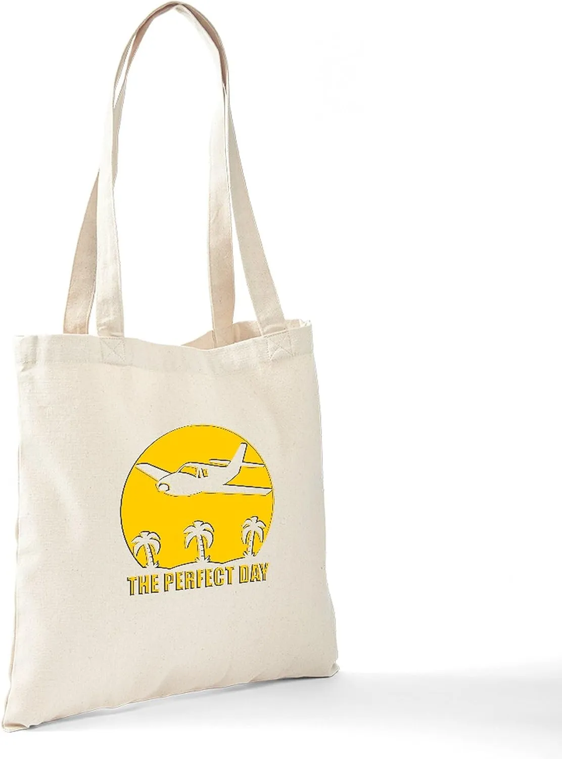 CafePress Fun Airplane Design Tote Bag Natural Canvas Tote Bag, Reusable Shopping Bag