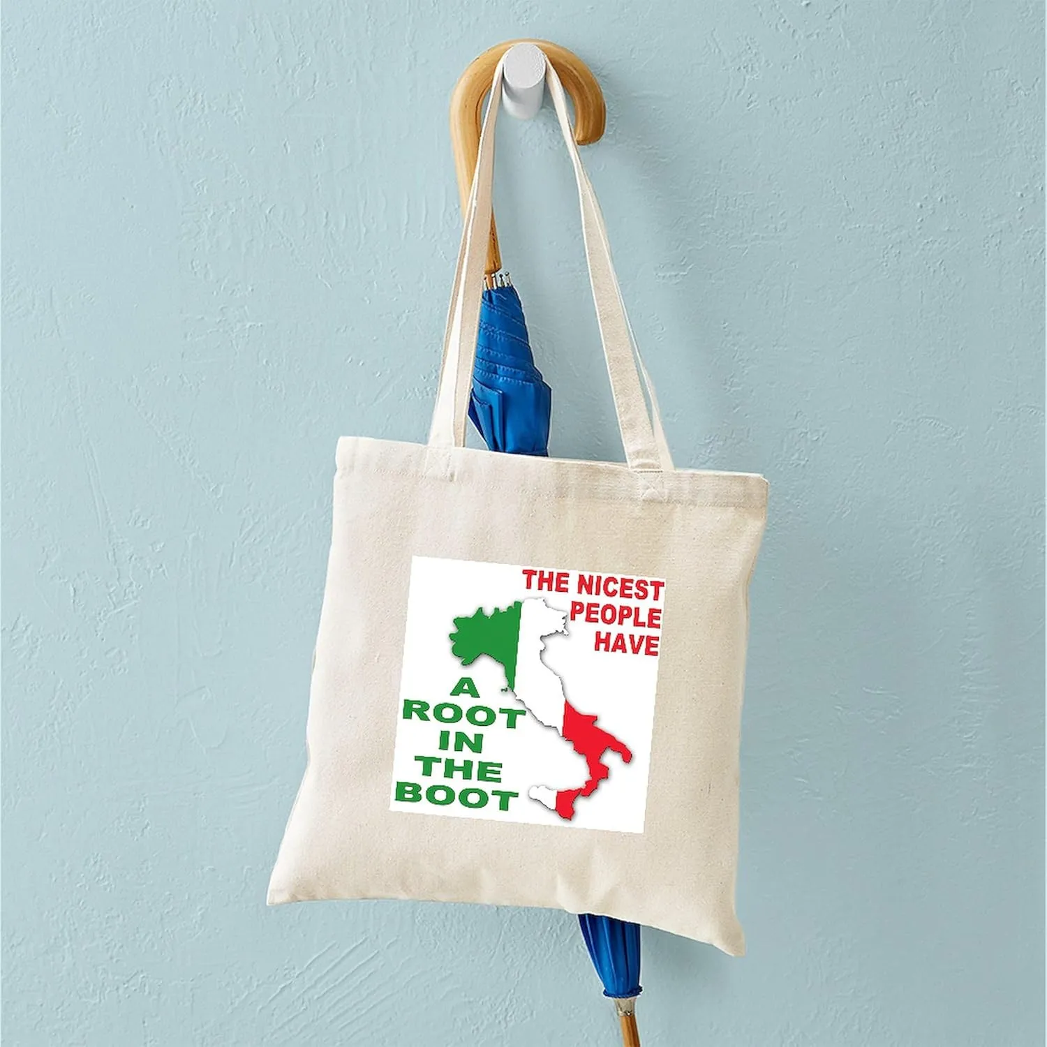 CafePress Italian Pride Tote Bag Natural Canvas Tote Bag, Reusable Shopping Bag