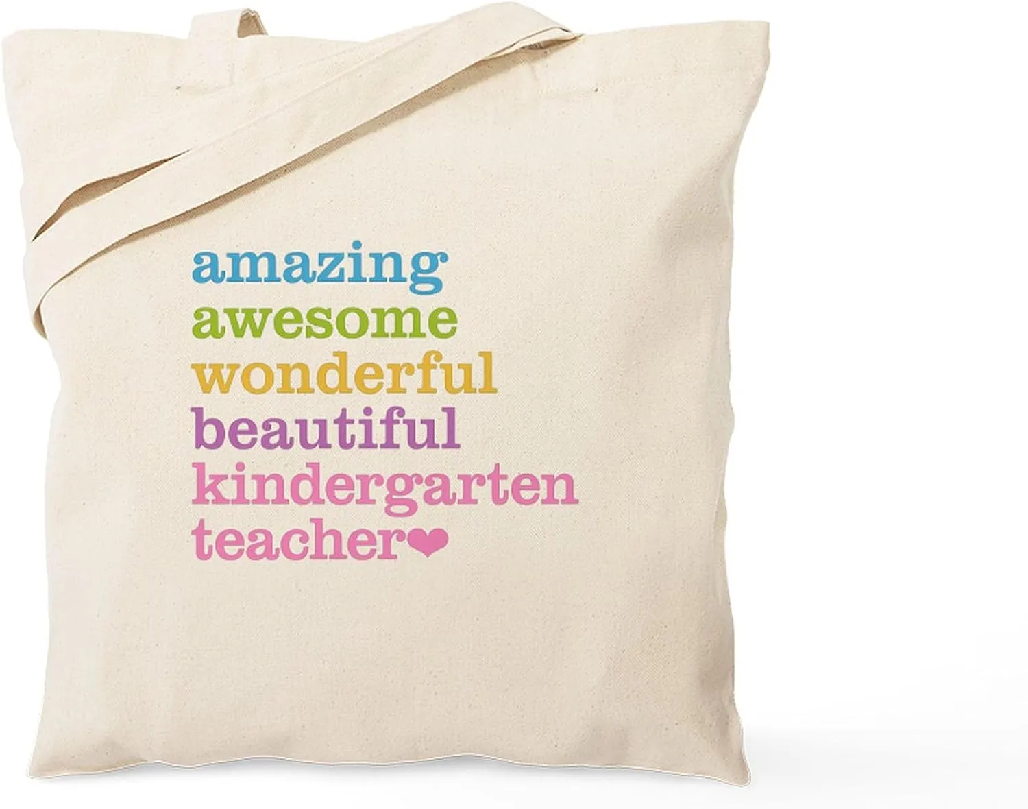 CafePress Kindergarten Teacher Tote Bag Natural Canvas Tote Bag, Reusable Shopping Bag