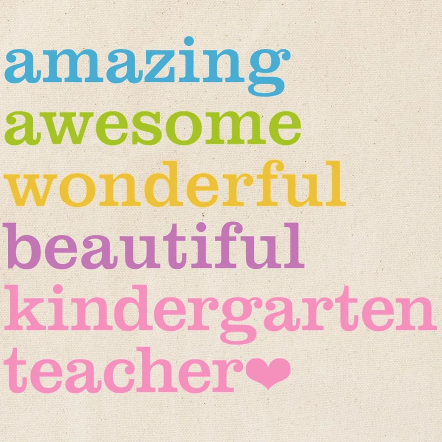 CafePress Kindergarten Teacher Tote Bag Natural Canvas Tote Bag, Reusable Shopping Bag