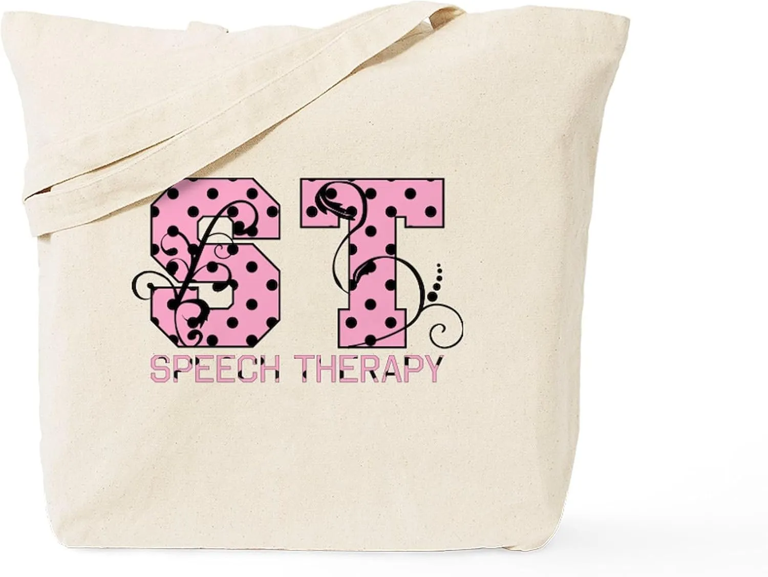 CafePress Lots Of Dots Tote Bag Natural Canvas Tote Bag, Reusable Shopping Bag