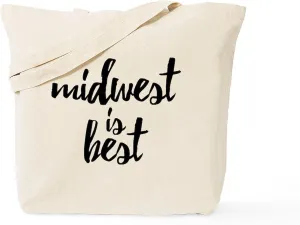 CafePress Midwest Is Best Tote Bag Natural Canvas Tote Bag, Reusable Shopping Bag