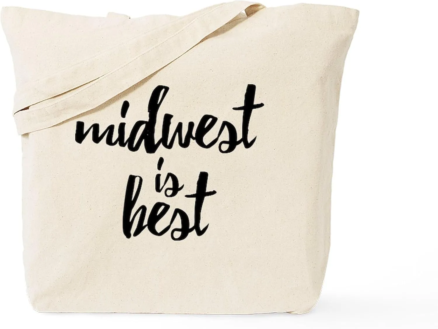 CafePress Midwest Is Best Tote Bag Natural Canvas Tote Bag, Reusable Shopping Bag