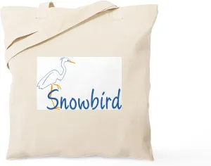 CafePress Snowbird Tote Bag Natural Canvas Tote Bag, Reusable Shopping Bag