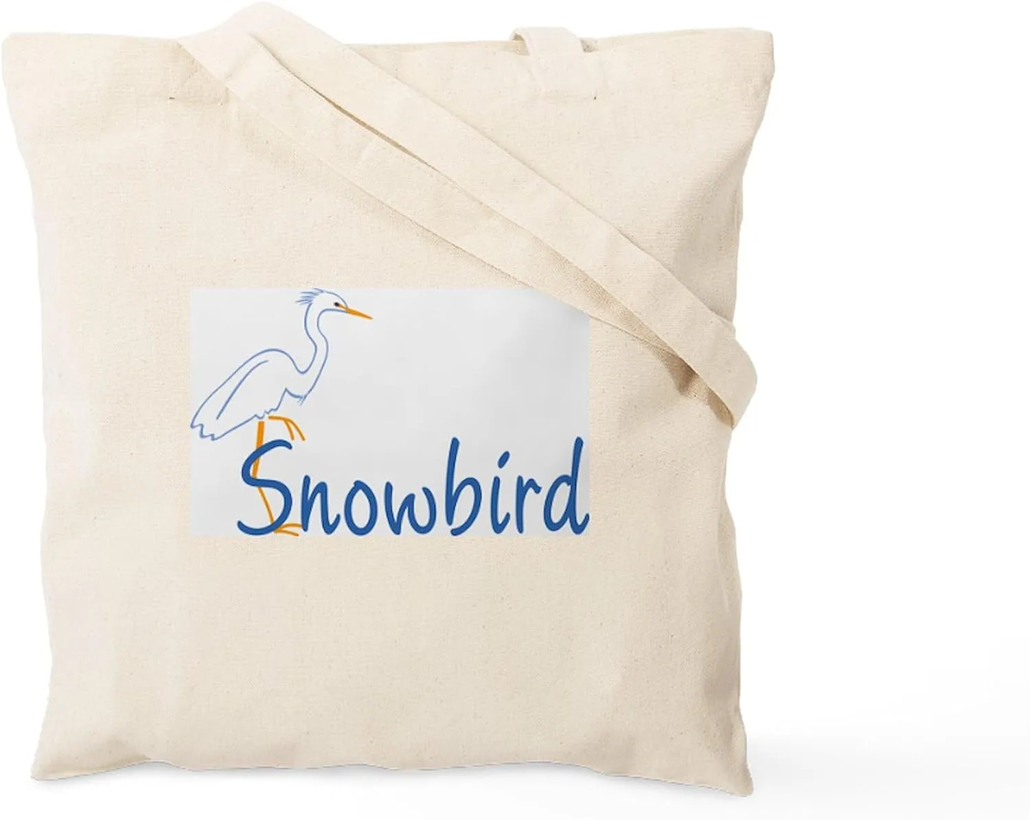 CafePress Snowbird Tote Bag Natural Canvas Tote Bag, Reusable Shopping Bag