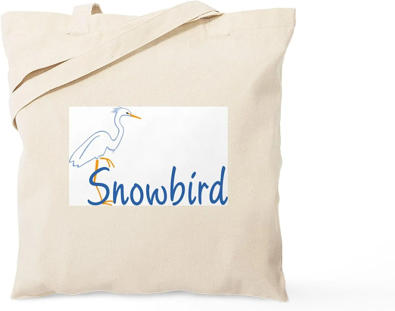 CafePress Snowbird Tote Bag Natural Canvas Tote Bag, Reusable Shopping Bag