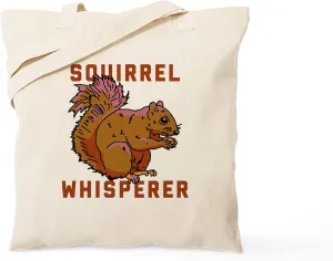 CafePress Squirrel Whisperer Tote Bag Natural Canvas Tote Bag, Reusable Shopping Bag