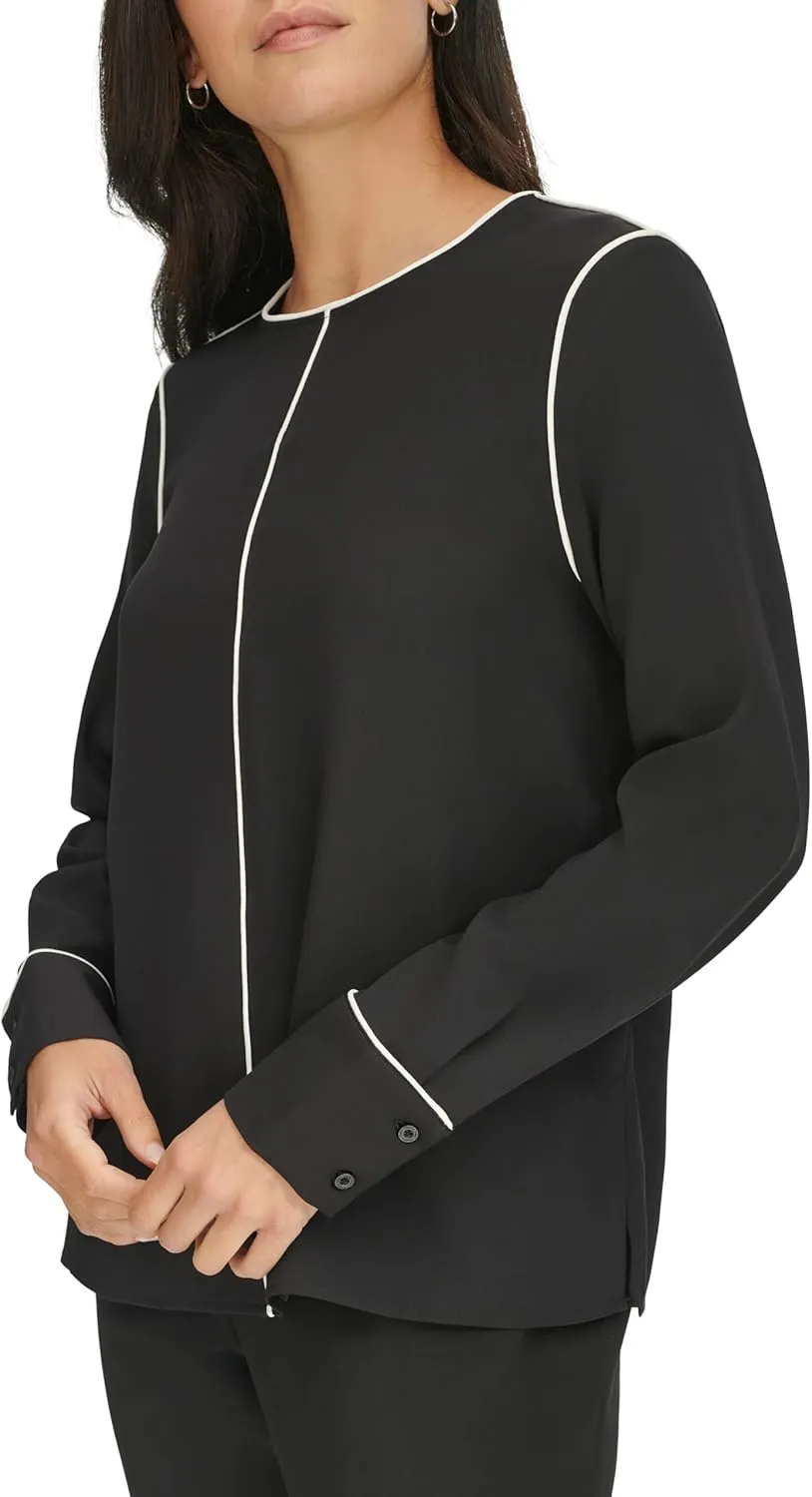 Calvin Klein Women's Long Sleeve Blouse