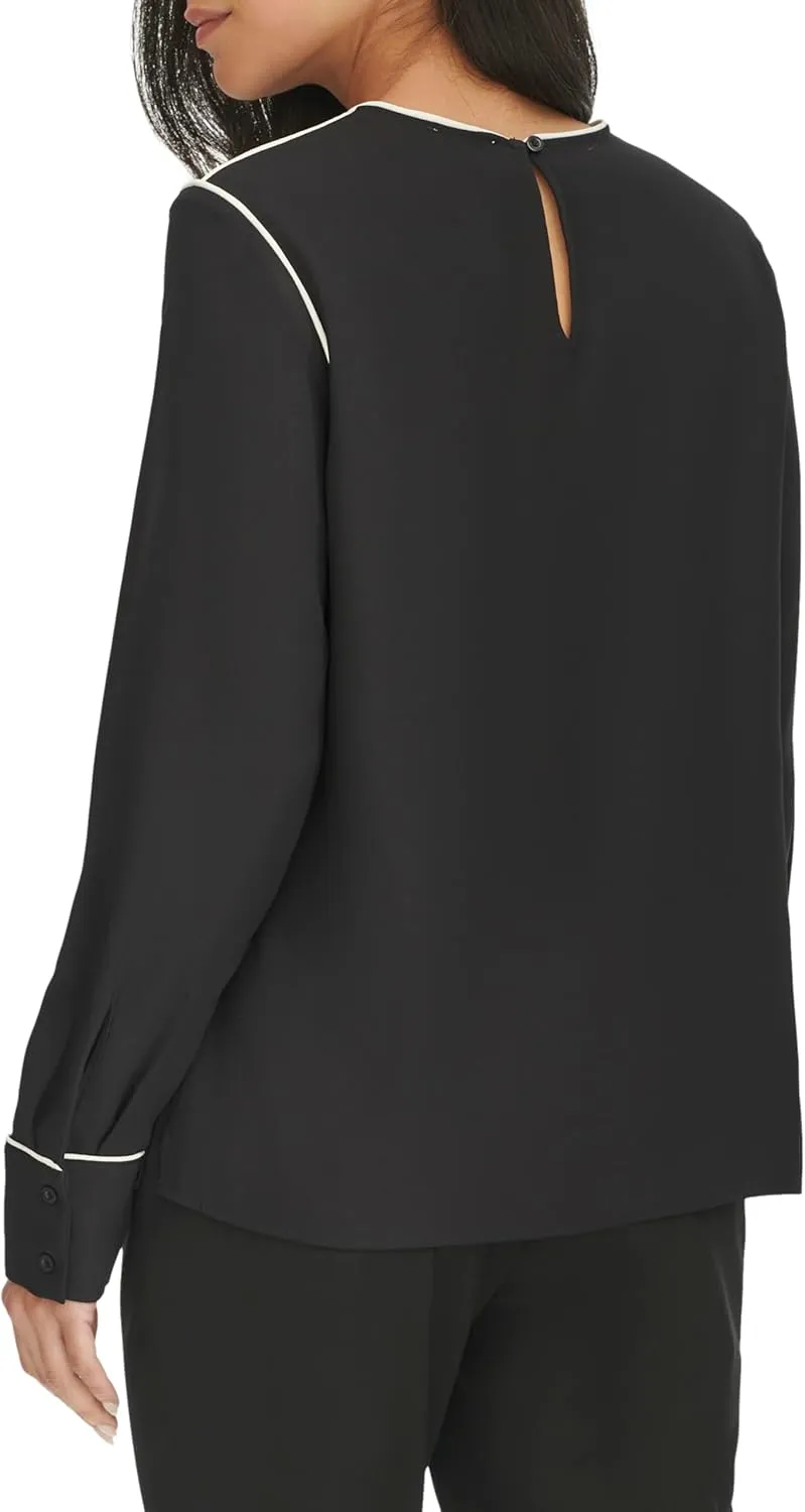 Calvin Klein Women's Long Sleeve Blouse