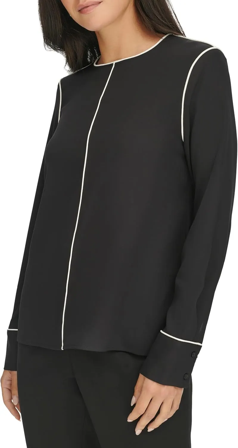 Calvin Klein Women's Long Sleeve Blouse
