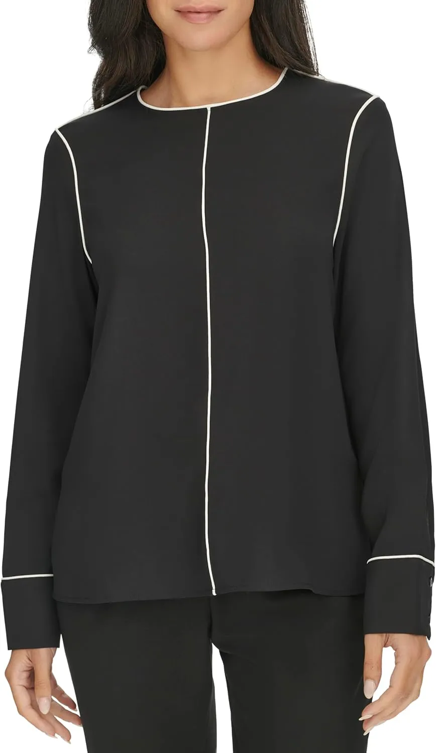 Calvin Klein Women's Long Sleeve Blouse