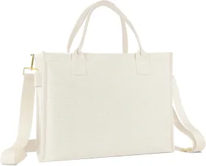 Canvas Tote Bag for Women, Large Laptop Crossbody Bag Travel Tote Handbag Everything Bag with Zip Simple Bag