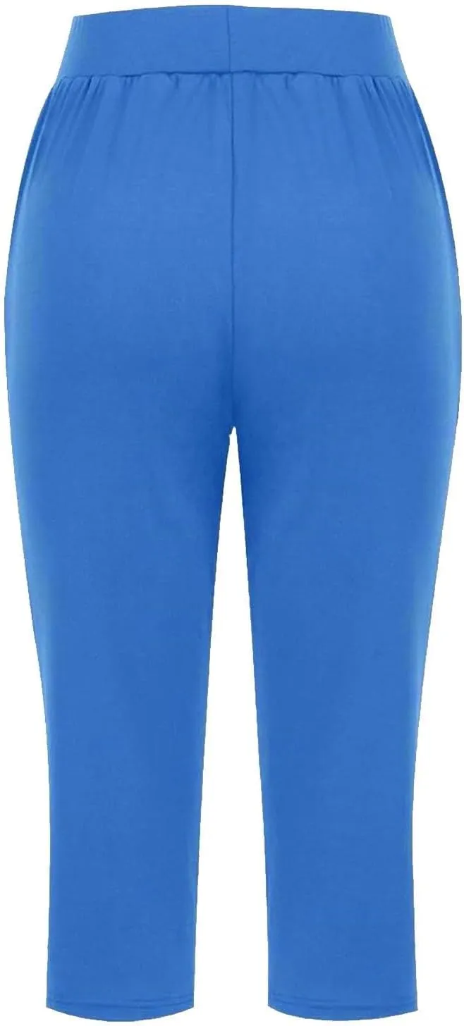 Capris Pants for Women Summer Casual Workout Capri Yoga Pants Straight Leg Exercise 2025 Yoga Pants with Pockets