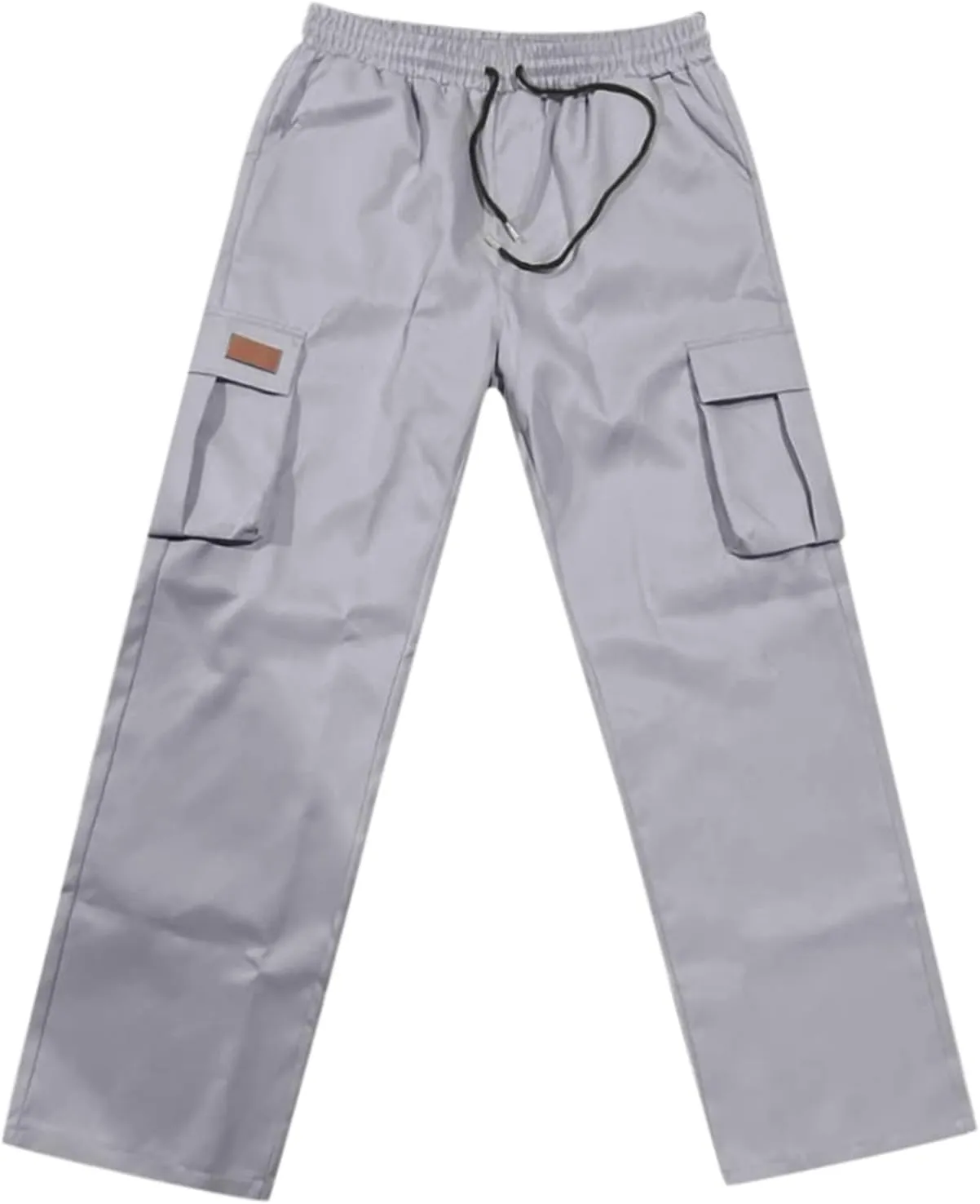 Cargo Pants for Men Big and Tall Loose Fit Straight Cargo Sweatpants Elastic Waist Drawstring Lightweight Atheltic Joggers