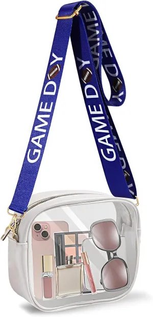 Clear Bag for Stadium Events, Game Day Clear Crossbody Purse, Stadium Approved Clear Bag for Concerts Sports Events Festivals