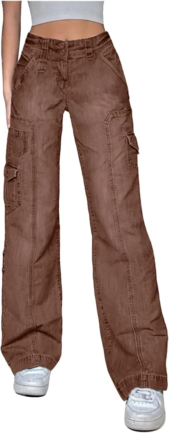 Comfy Trousers for Women Matching Trouse Long Ripped Women Casual Color Pants High-waisted Harem Spliced Pants