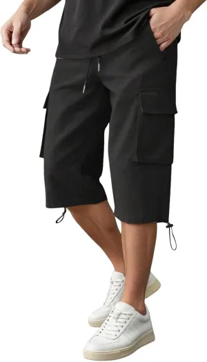 Compression Trousers Men Pajama Baggy Tactical Elastic Waist Riding Thermal Athletic Football with Pockets Cargo