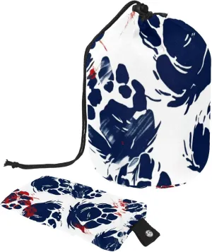 Cool Paw Print Pattern Travel Cosmetic Bags Makeup Bag for Women, Foldable Drawstring Travel Cosmetic Bags, Portable Toiletry Bucket Bag