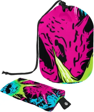Cool Pop Art Graffiti Sea Urchin Travel Cosmetic Bags Makeup Bag for Women, Foldable Drawstring Travel Cosmetic Bags, Portable Toiletry Bucket Bag