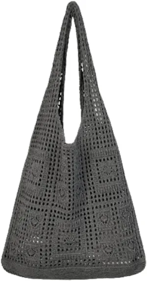 Crochet Tote Beach Handbag Aesthetic Knitted Shoulder Bag Crochet Beach Crossbody Bags Cute Tote Bags