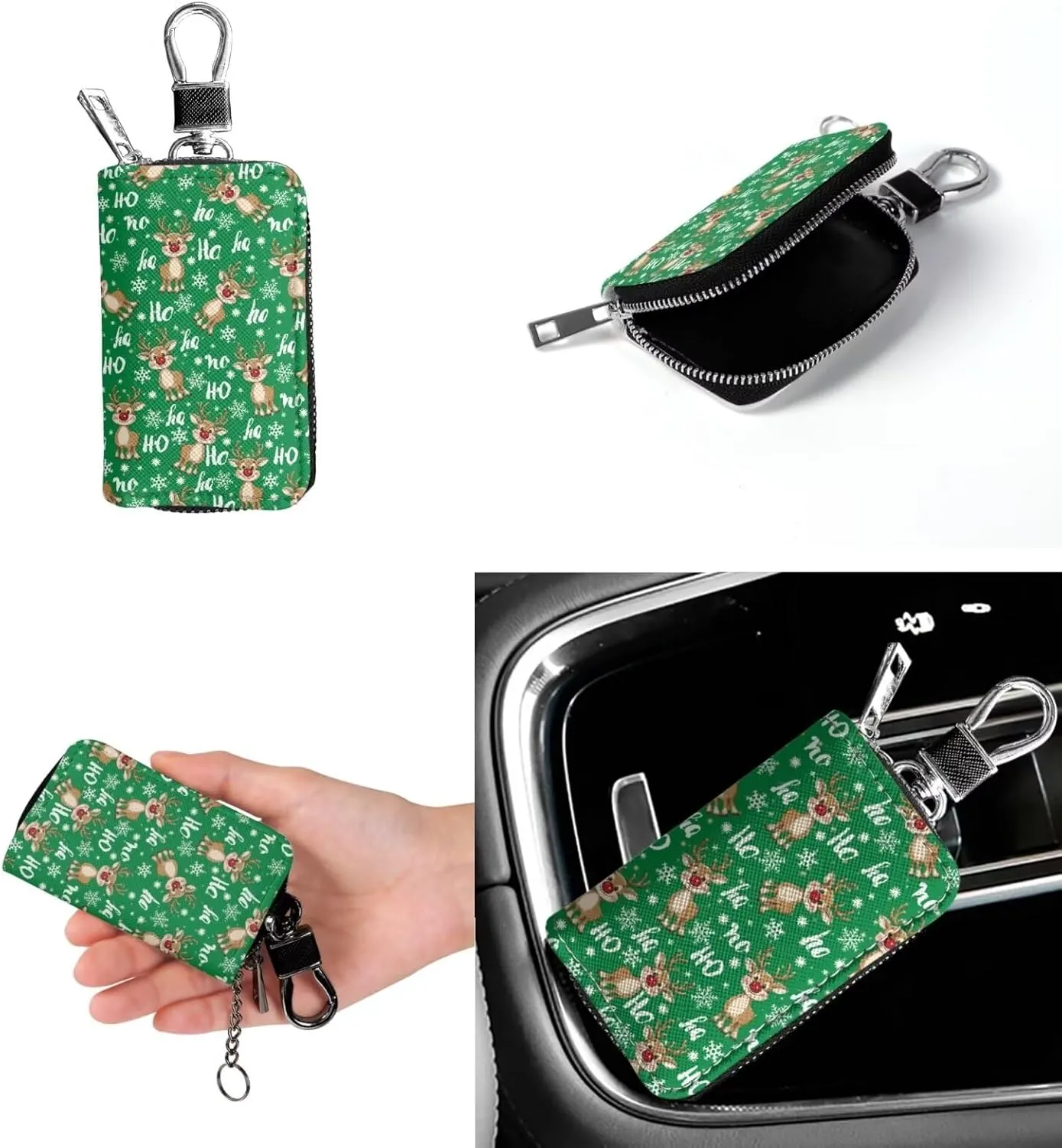Crossbody Bag Set 2 Pieces Saddle Bags Satchel Bags for Women Car Key Fob Cover